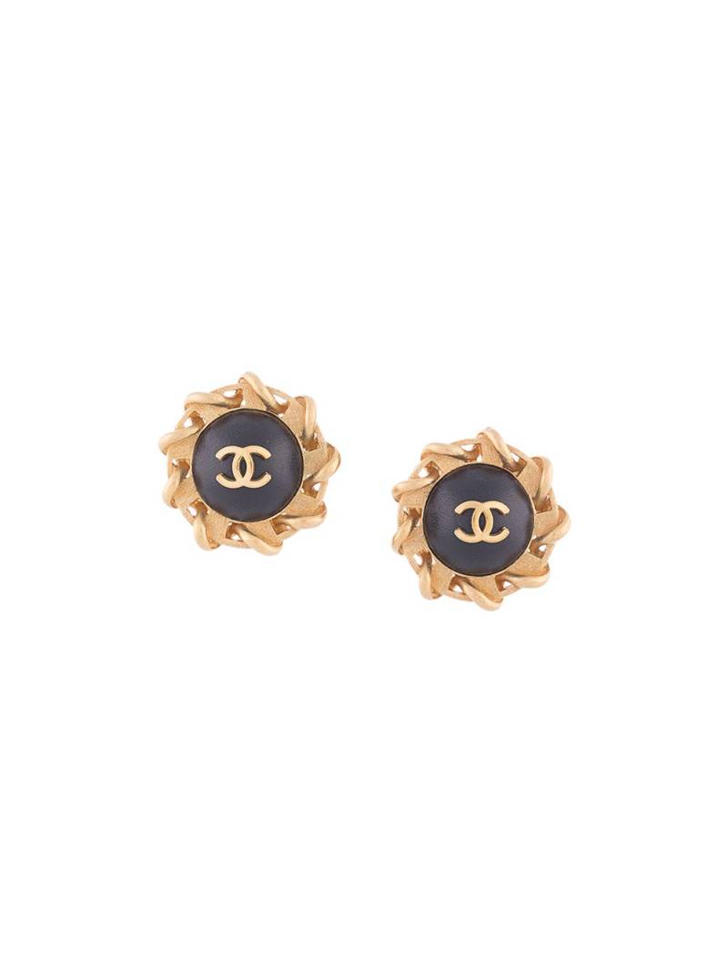 CHANEL Pre-Owned 1994 sun motif CC earrings - Gold von CHANEL Pre-Owned