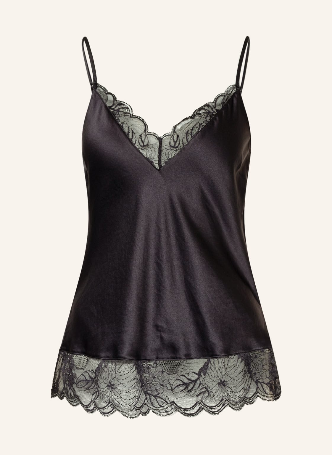 Chantelle Schlaftop Midnight Flowers Aus Satin schwarz von Chantelle