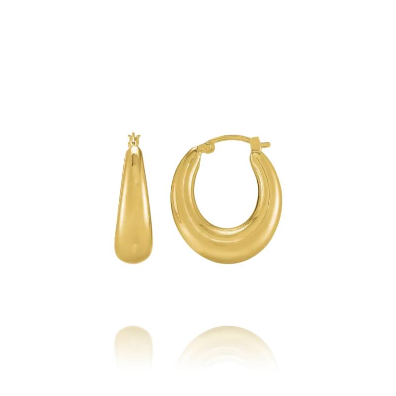 Kleine Shapes Wassertropfen-kreolen In Goldenem Silber Damen Gold 2.5cm von Charles Garnier