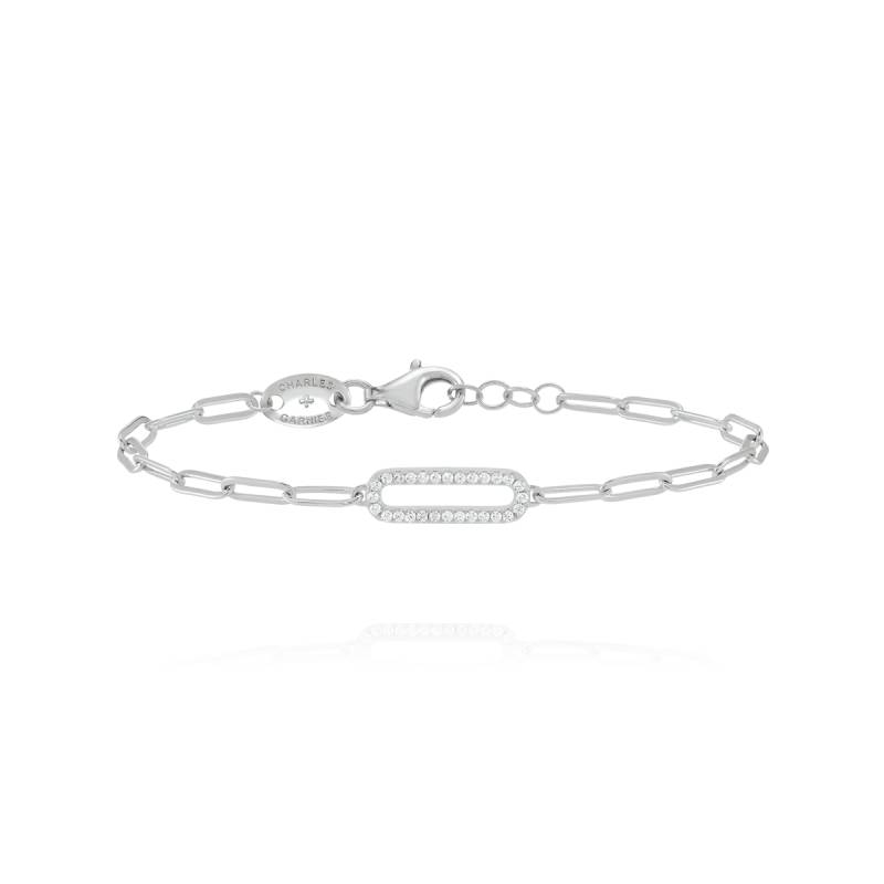 Styles-armband Aus Silber Und Zirkonoxiden Damen Silber 18+2CM von Charles Garnier