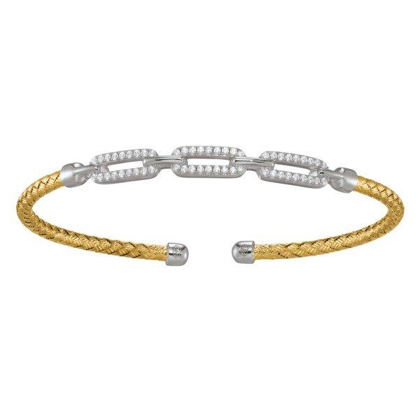 Zweifarbiges Silberarmband Damen  6cm von Charles Garnier