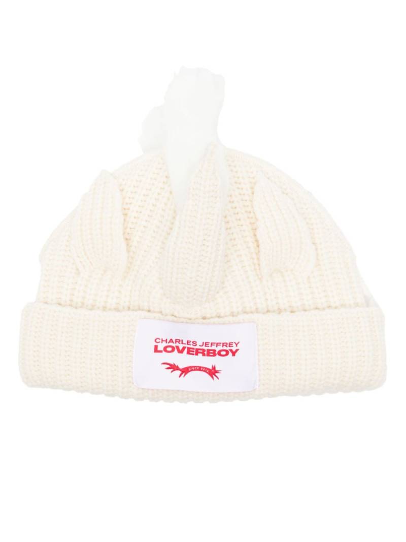 Charles Jeffrey Loverboy Berserker cotton beanie - White von Charles Jeffrey Loverboy