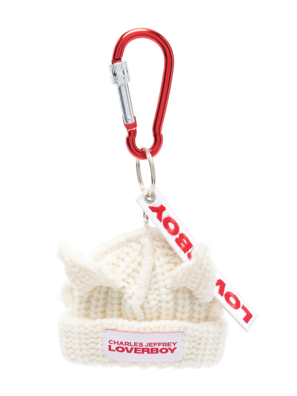 Charles Jeffrey Loverboy Chunky Ears Beanie keyring - White von Charles Jeffrey Loverboy