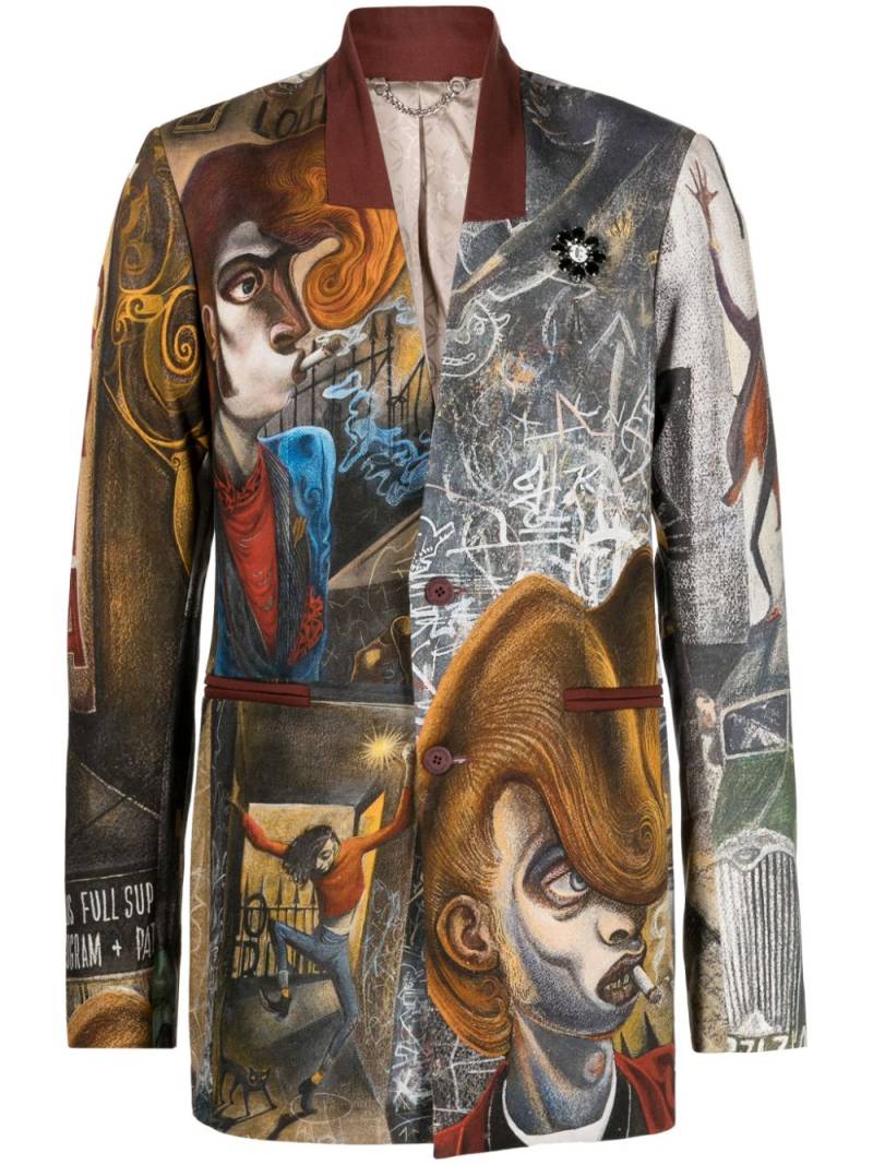 Charles Jeffrey Loverboy Dead End graphic-print single-breasted blazer - Multicolour von Charles Jeffrey Loverboy