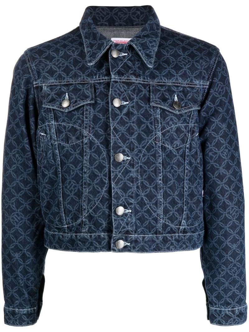 Charles Jeffrey Loverboy Etchen-print denim jacket - Blue von Charles Jeffrey Loverboy