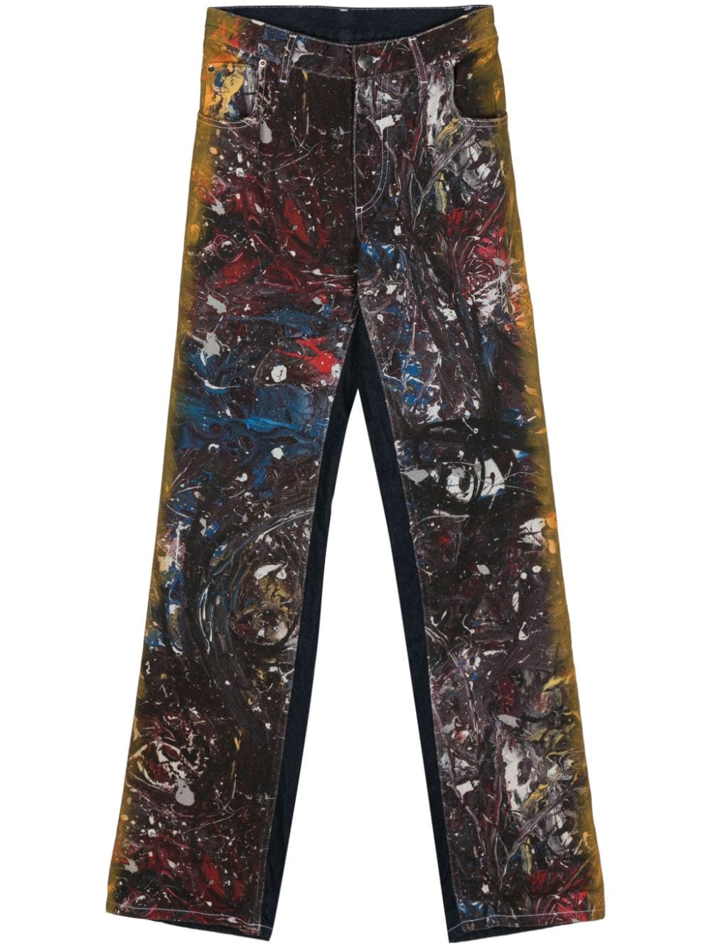 Charles Jeffrey Loverboy Exclusive Painted Art cotton jeans - Blue von Charles Jeffrey Loverboy