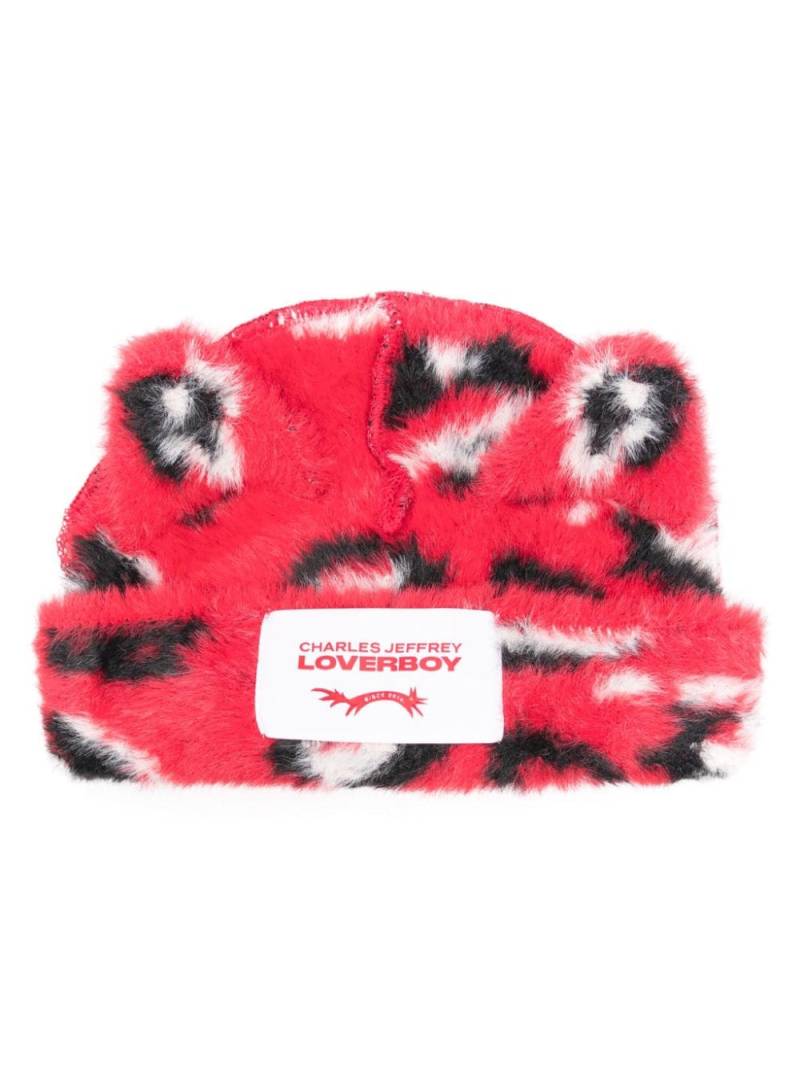 Charles Jeffrey Loverboy Fluffy Chunky Ears beanie - Red von Charles Jeffrey Loverboy