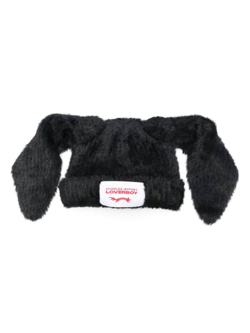 Charles Jeffrey Loverboy Fluffy Chunky Rabbit beanie - Black von Charles Jeffrey Loverboy