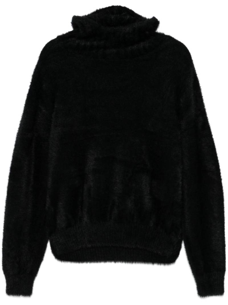 Charles Jeffrey Loverboy Fluffy Ears Balaclava jumper - Black von Charles Jeffrey Loverboy