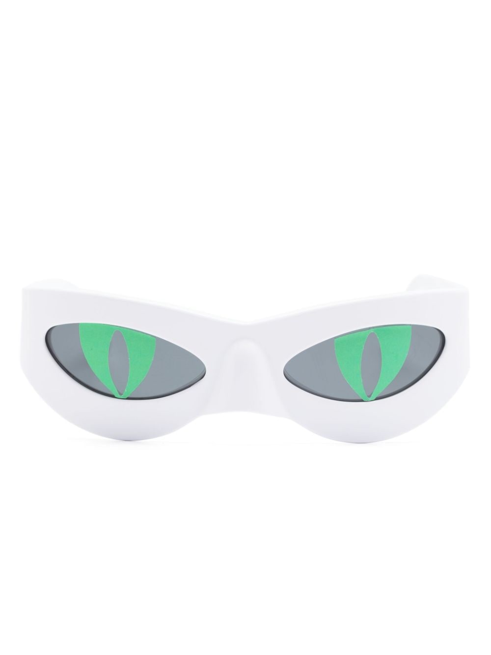 Charles Jeffrey Loverboy Neko rectangle-frame sunglasses - White von Charles Jeffrey Loverboy