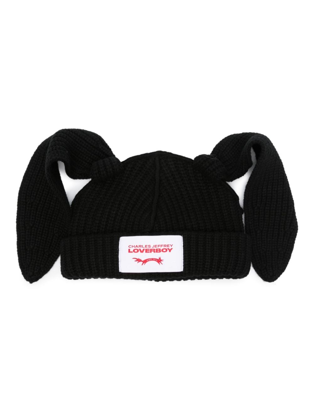 Charles Jeffrey Loverboy Rabbit chunky-knit beanie - Black von Charles Jeffrey Loverboy