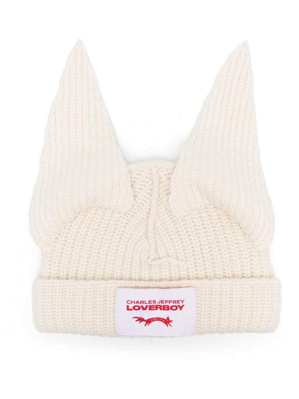 Charles Jeffrey Loverboy animal-ears knitted beanie - Neutrals von Charles Jeffrey Loverboy