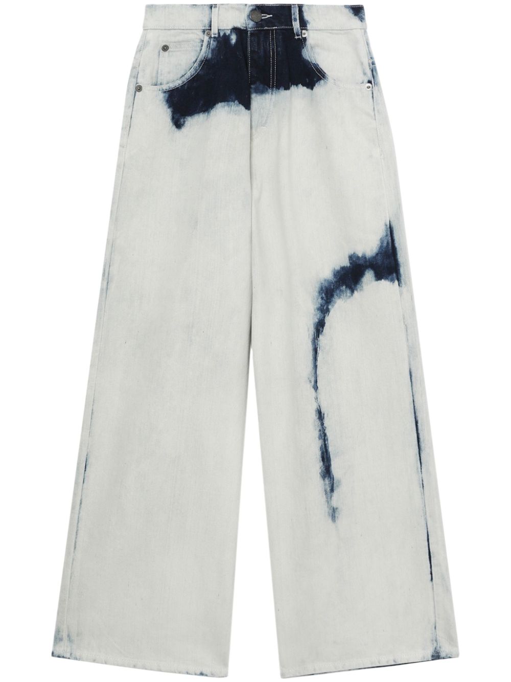 Charles Jeffrey Loverboy bleached effect wide-leg jeans - White von Charles Jeffrey Loverboy