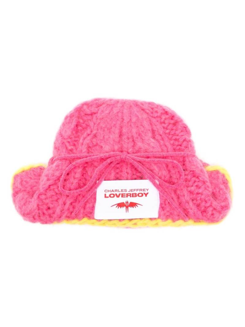 Charles Jeffrey Loverboy chunky aviator beanie - Pink von Charles Jeffrey Loverboy