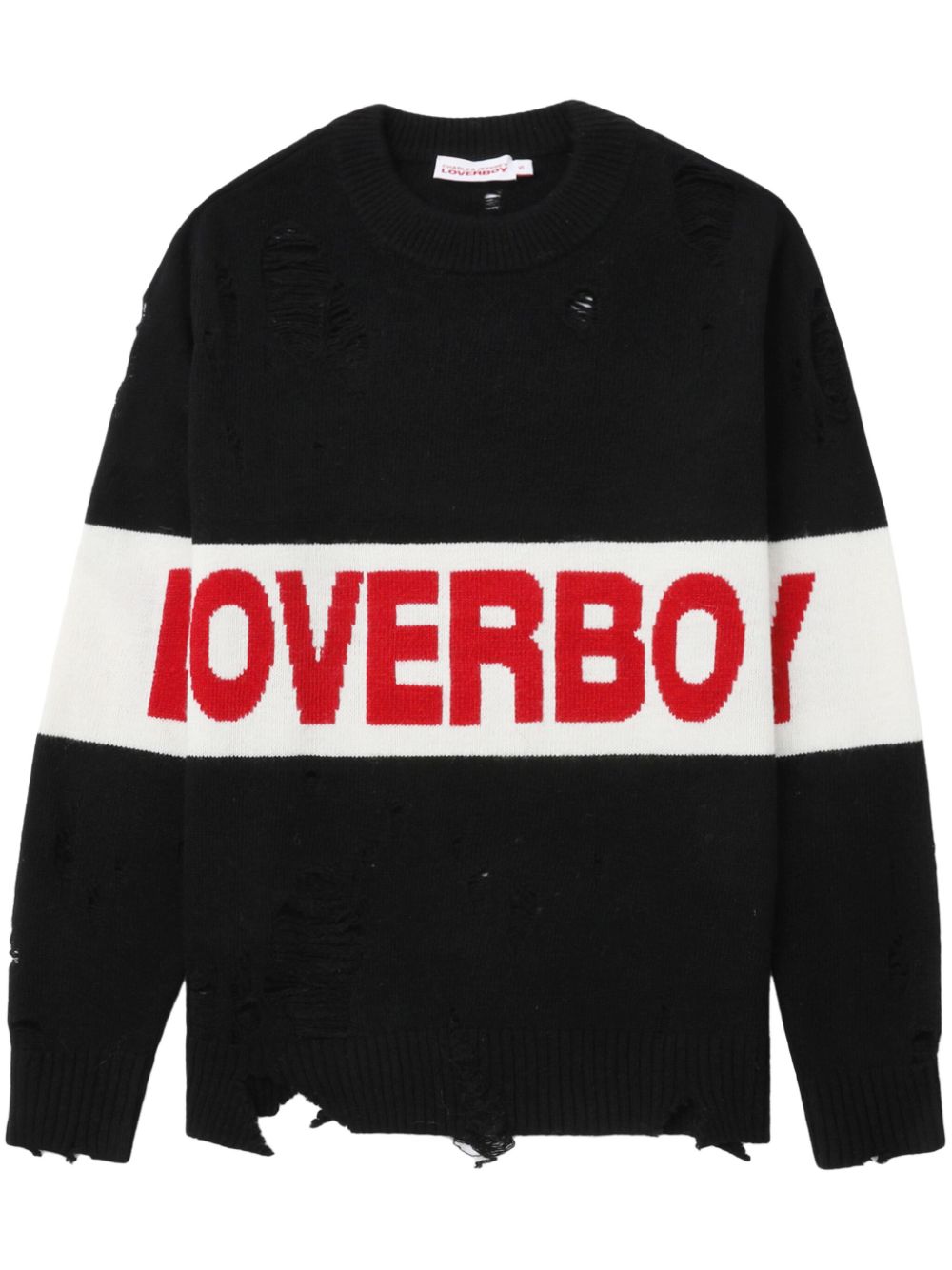 Charles Jeffrey Loverboy distressed logo sweater - Black von Charles Jeffrey Loverboy