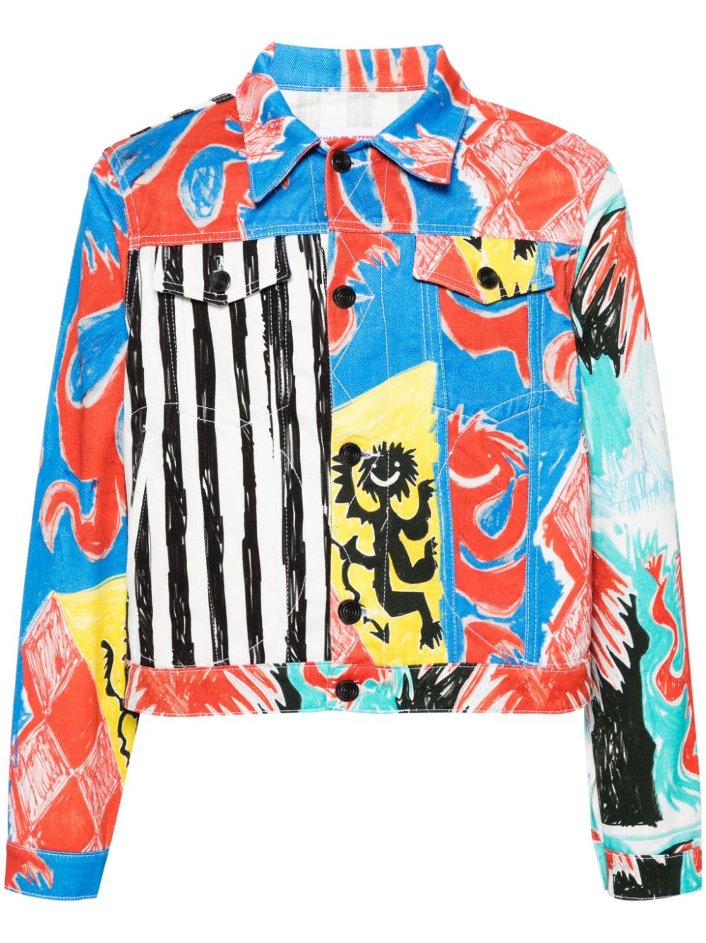 Charles Jeffrey Loverboy graphic-print denim jacket - Red von Charles Jeffrey Loverboy