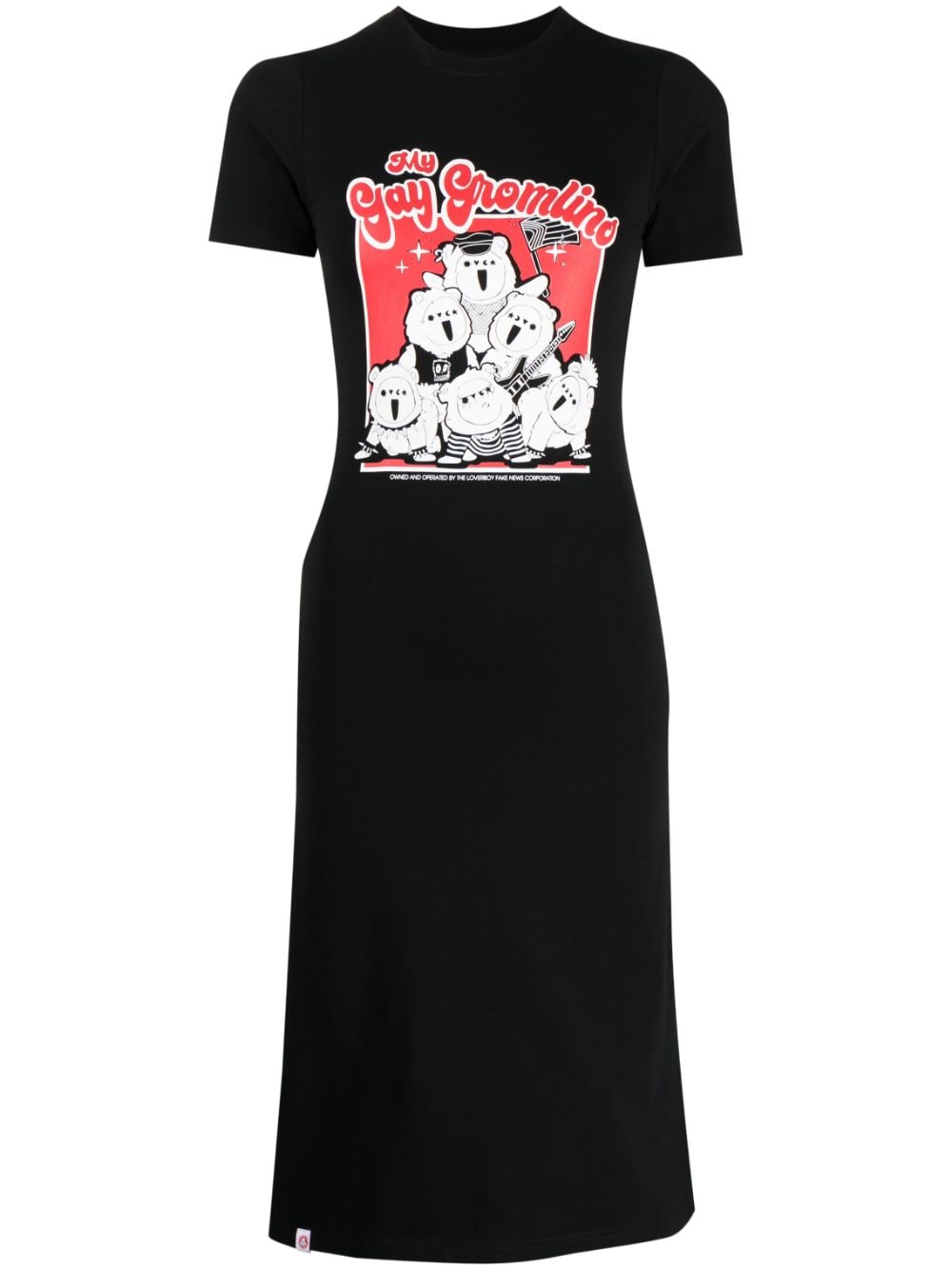 Charles Jeffrey Loverboy graphic-print round-neck dress - Black von Charles Jeffrey Loverboy