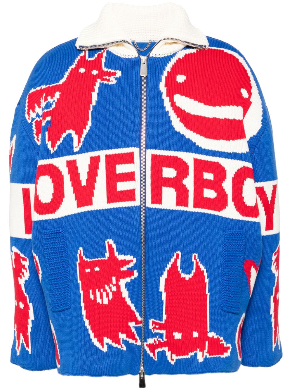 Charles Jeffrey Loverboy knitted puffer jacket - Blue von Charles Jeffrey Loverboy