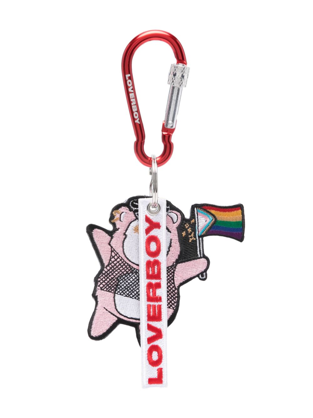 Charles Jeffrey Loverboy logo-appliqué embroidered keyring - Pink von Charles Jeffrey Loverboy