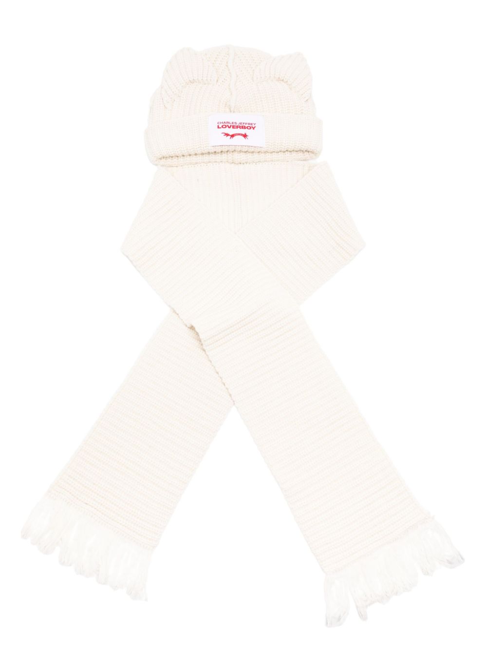 Charles Jeffrey Loverboy logo patch balaclava - Neutrals von Charles Jeffrey Loverboy