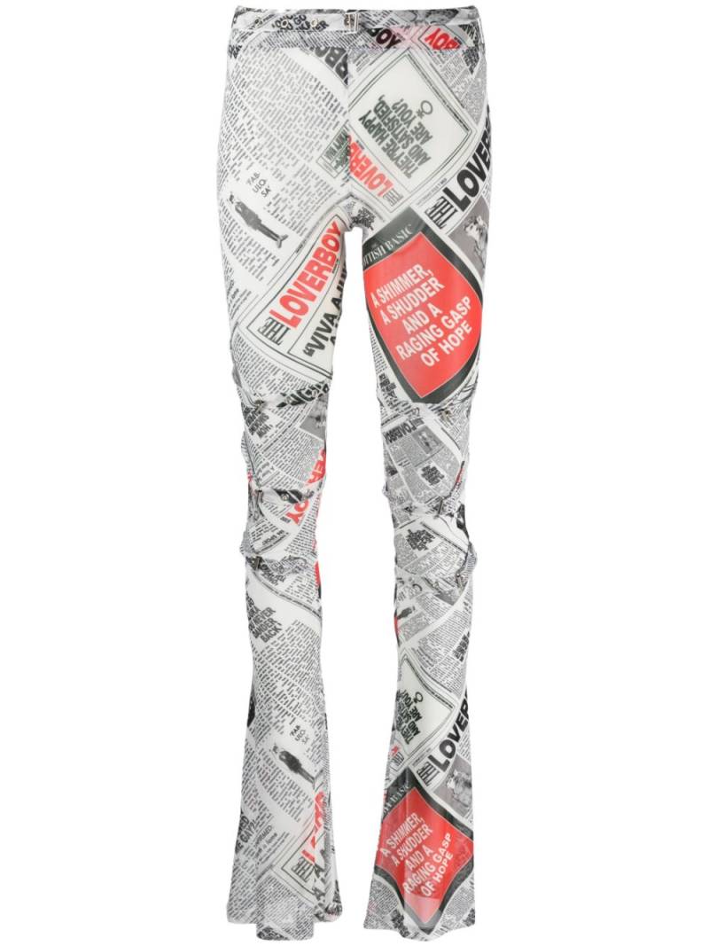 Charles Jeffrey Loverboy newspaper-print skinny trousers - Black von Charles Jeffrey Loverboy