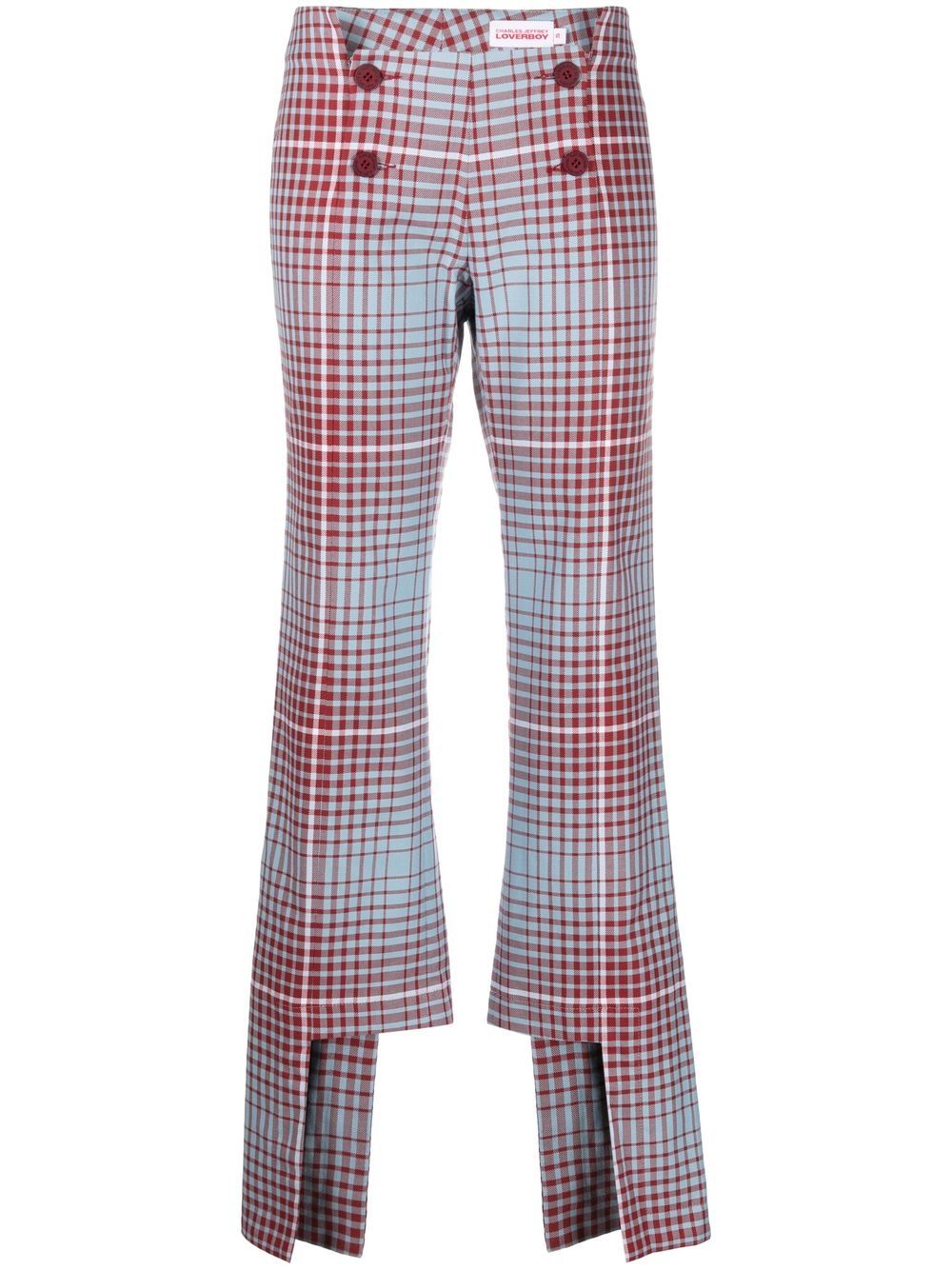 Charles Jeffrey Loverboy panelled check-pattern trousers - Blue von Charles Jeffrey Loverboy