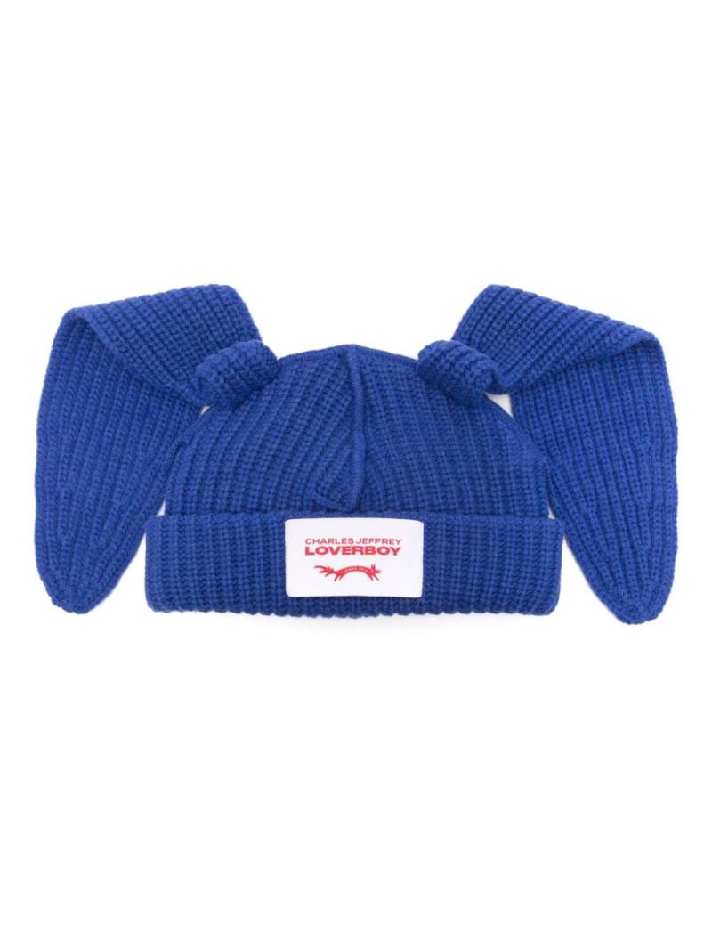 Charles Jeffrey Loverboy rabbit-ears beanie - Blue von Charles Jeffrey Loverboy