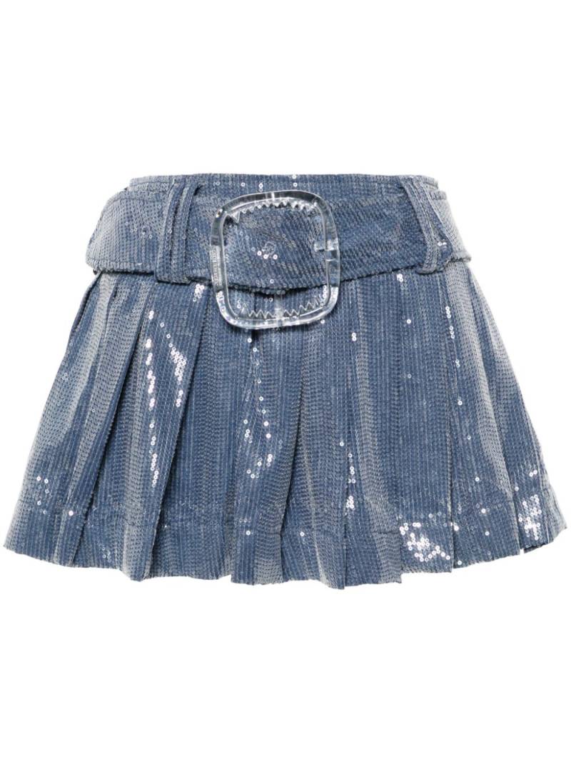 Charles Jeffrey Loverboy sequin-embellished pleated mini skirt - Blue von Charles Jeffrey Loverboy