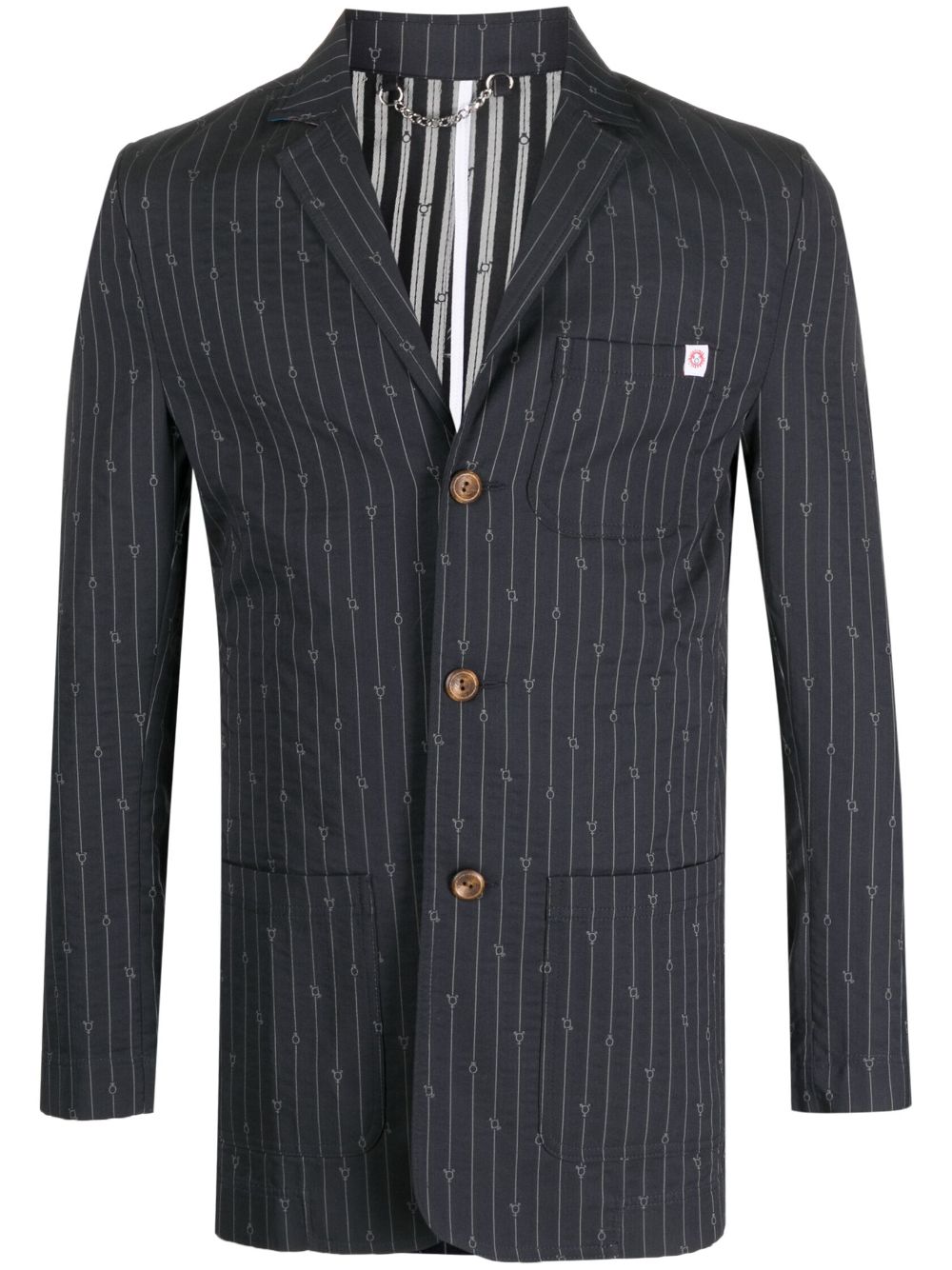 Charles Jeffrey Loverboy single-breasted pinstripe blazer - Blue von Charles Jeffrey Loverboy