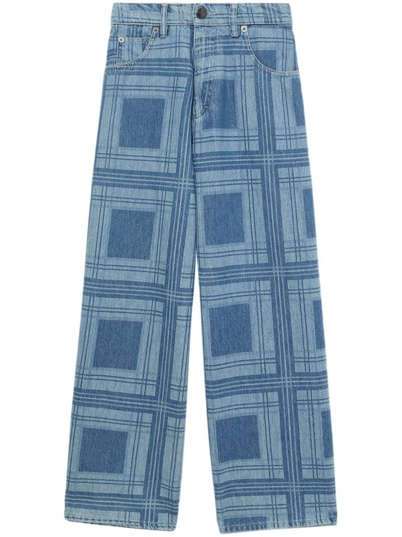 Charles Jeffrey Loverboy tartan wide-leg jeans - Blue von Charles Jeffrey Loverboy