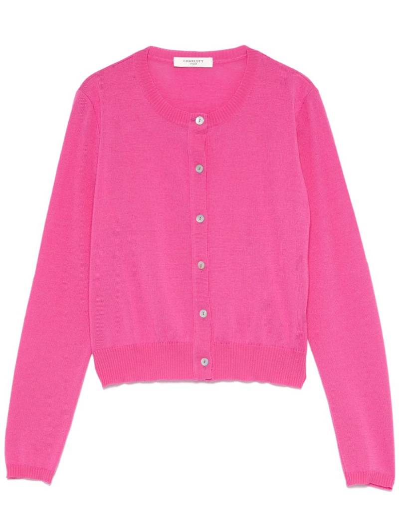 Charlott crew neck cardigan - Pink von Charlott