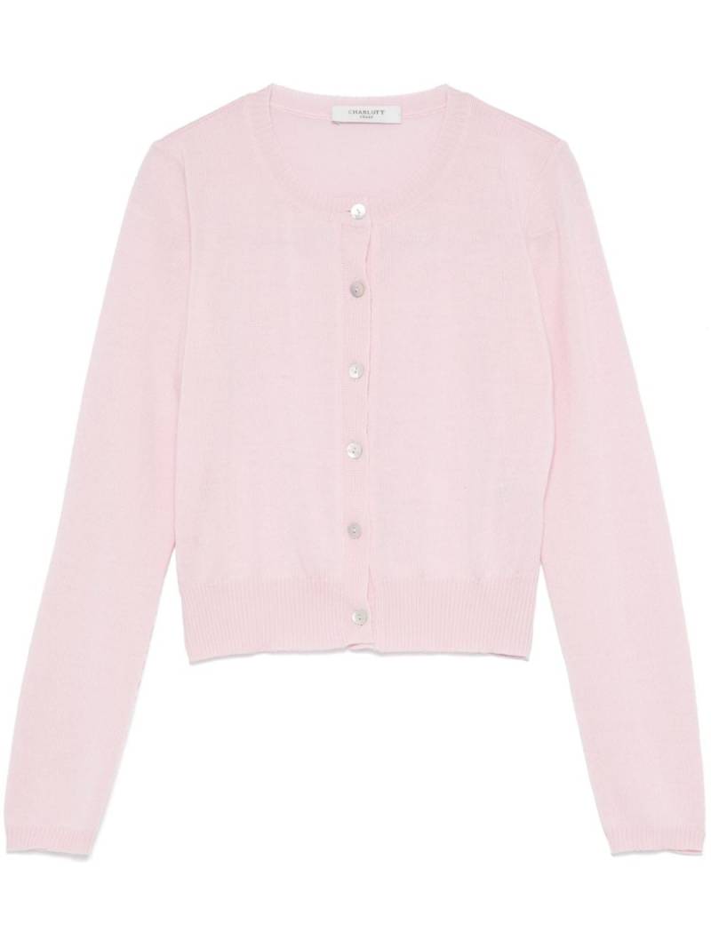 Charlott crew neck cardigan - Pink von Charlott