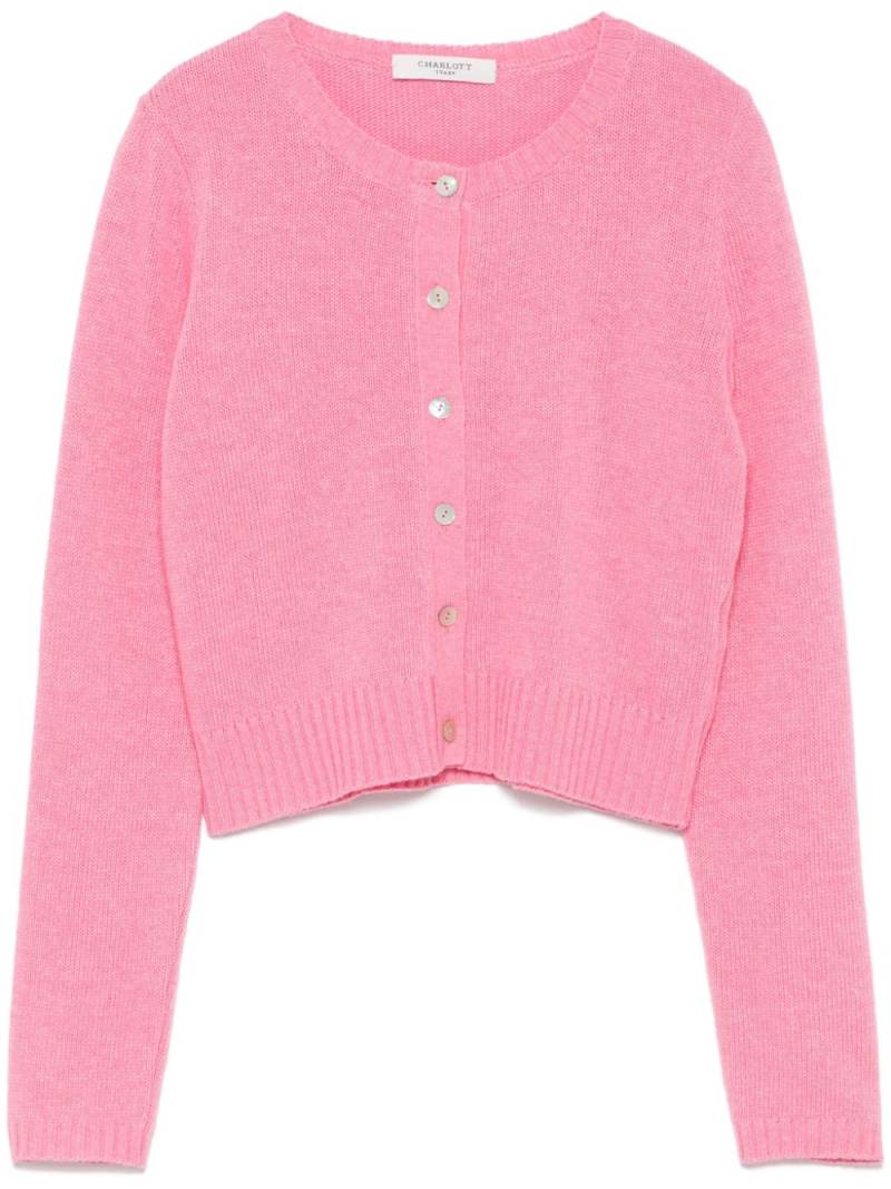 Charlott cropped cardigan - Pink von Charlott