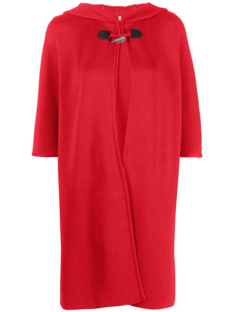 Charlott toggle-fastening short-sleeve wool coat - Red von Charlott