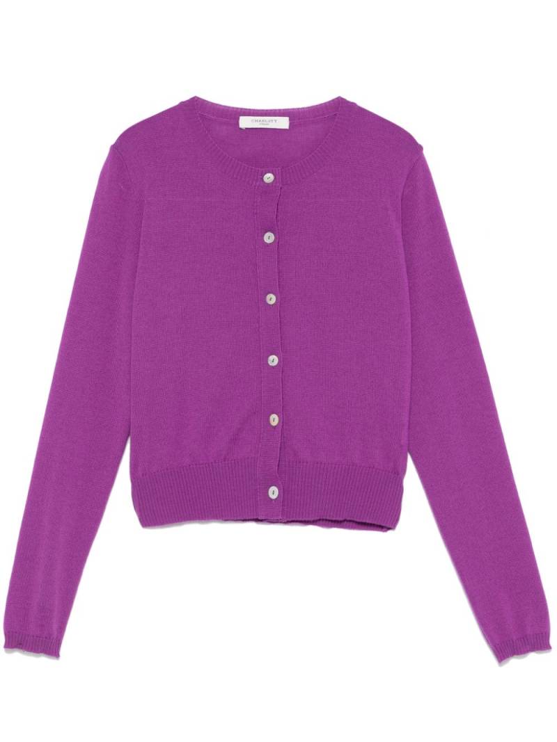 Charlott wool cardigan - Purple von Charlott