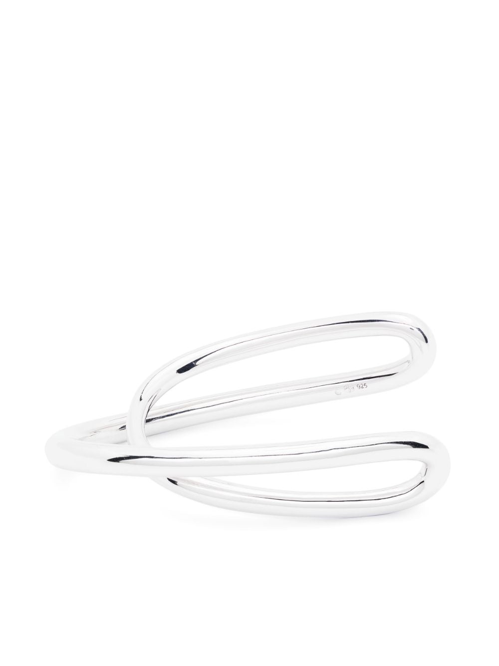 Charlotte Chesnais Initial twisted silver cuff bracelet von Charlotte Chesnais