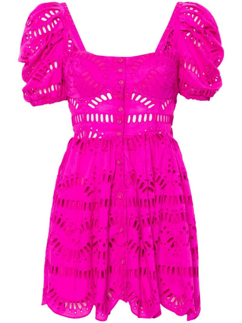 Charo Ruiz Ibiza Ayiak broderie-anglaise short dress - Pink von Charo Ruiz Ibiza