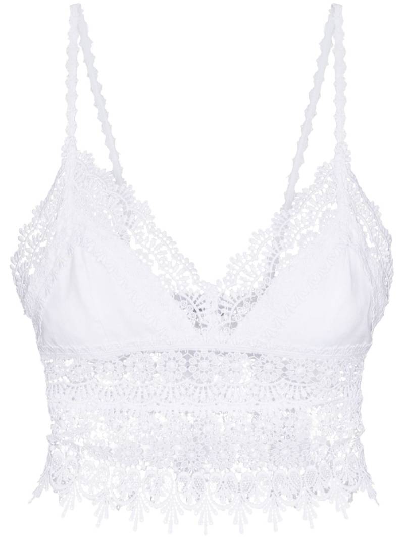 Charo Ruiz Ibiza Dana lace bralette top - White von Charo Ruiz Ibiza