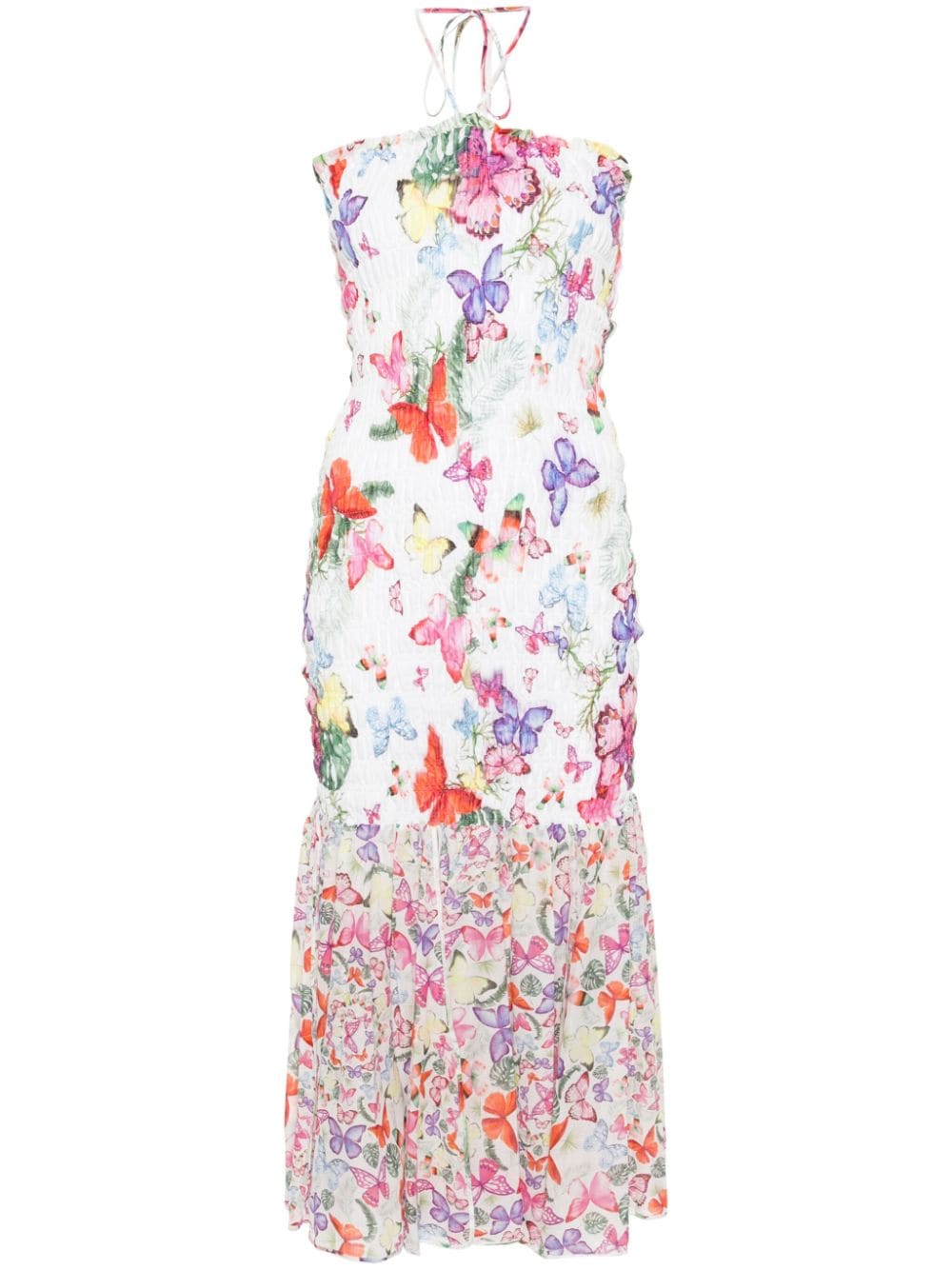 Charo Ruiz Ibiza Cala butterfly-print midi dress - White von Charo Ruiz Ibiza