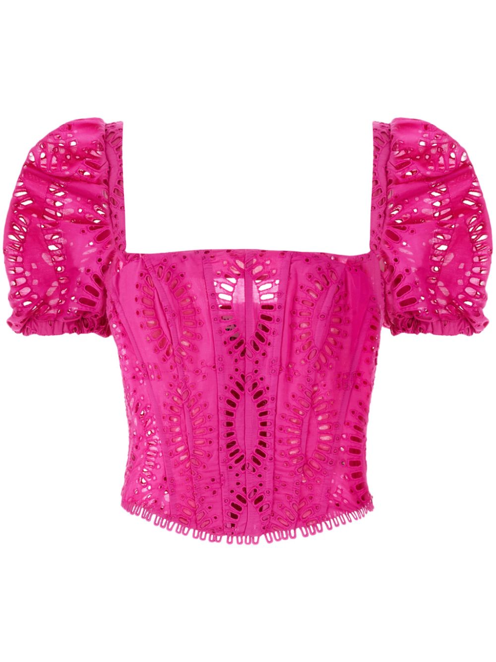 Charo Ruiz Ibiza Nivak broderie-anglaise corset top - Pink von Charo Ruiz Ibiza