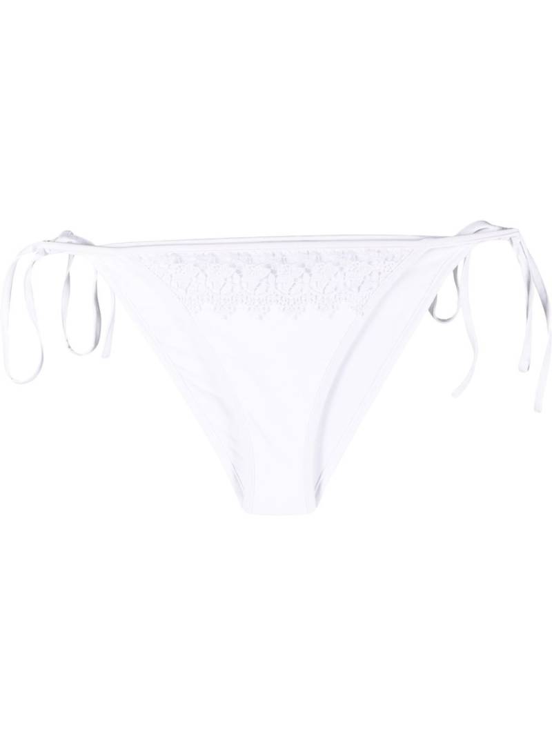 Charo Ruiz Ibiza crochet-trim bikini bottoms - White von Charo Ruiz Ibiza