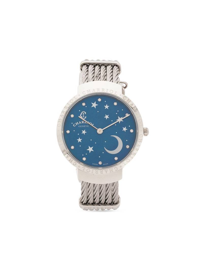 Charriol Slim moon and stars 34mm - Silver von Charriol