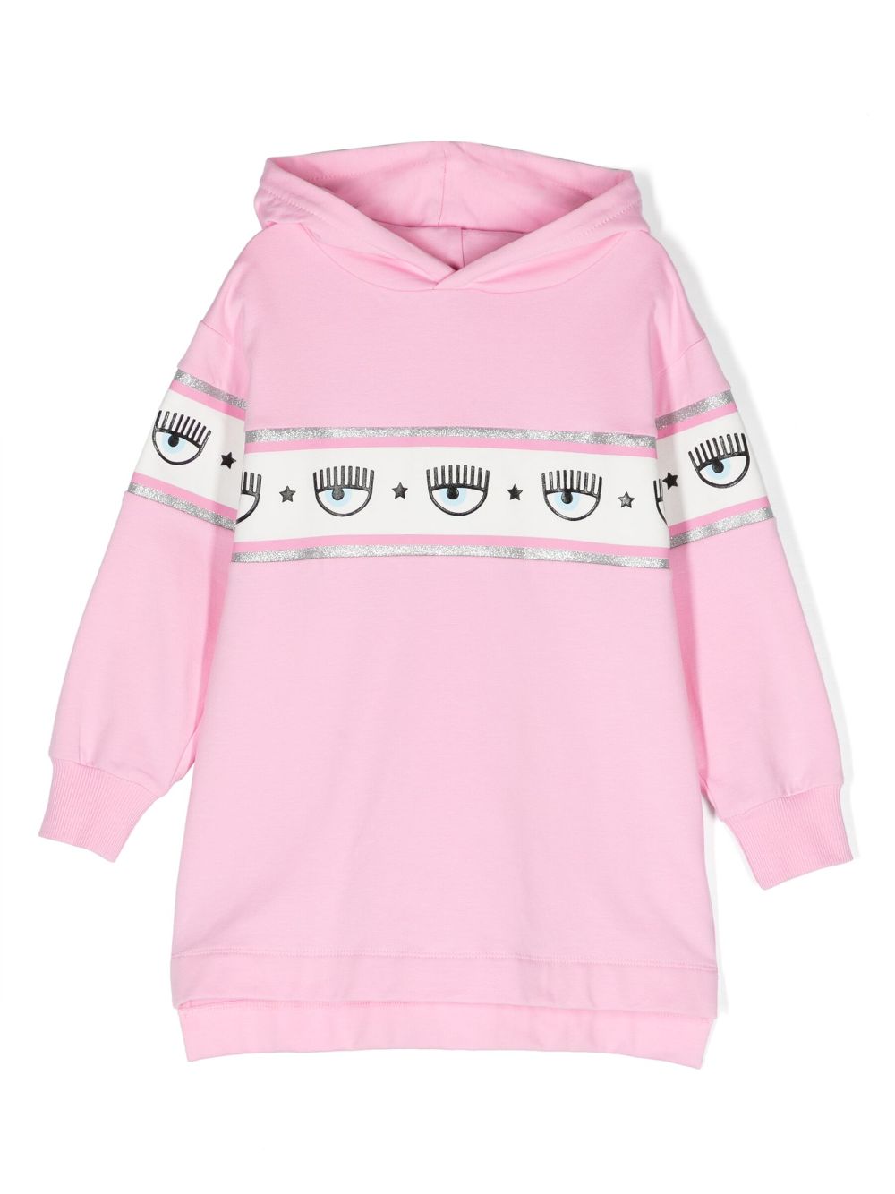 Chiara Ferragni Kids Eyelike logo-tape hoodie - Pink von Chiara Ferragni Kids