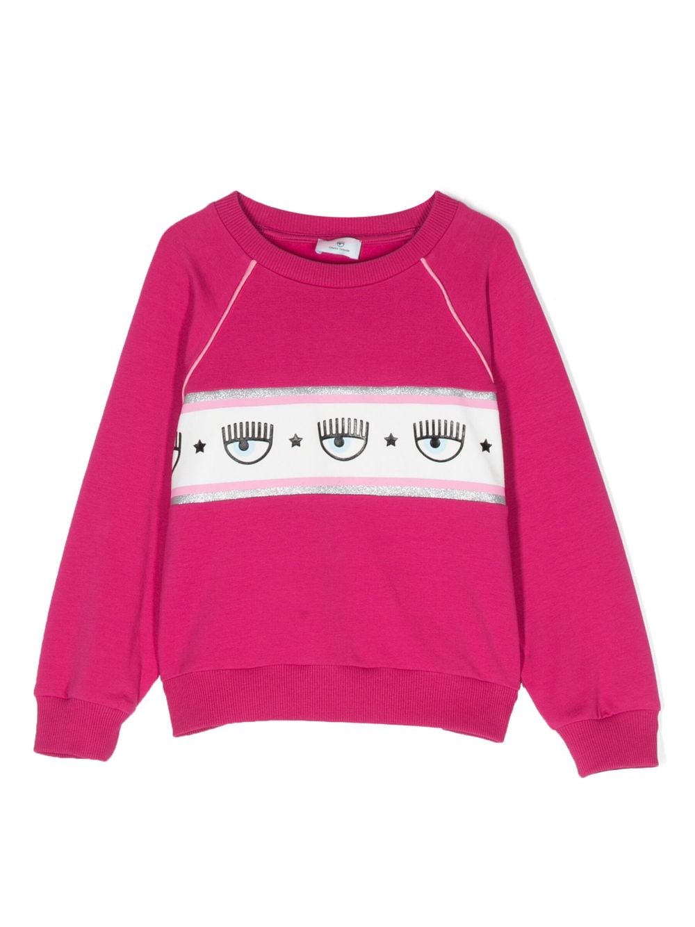 Chiara Ferragni Kids Eyelike logo-tape sweatshirt - Pink von Chiara Ferragni Kids