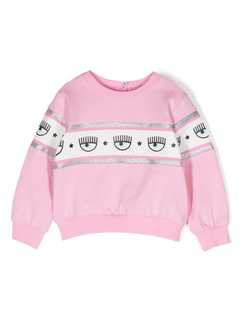 Chiara Ferragni Kids Eyelike-motif long-sleeve sweatshirt - Pink von Chiara Ferragni Kids