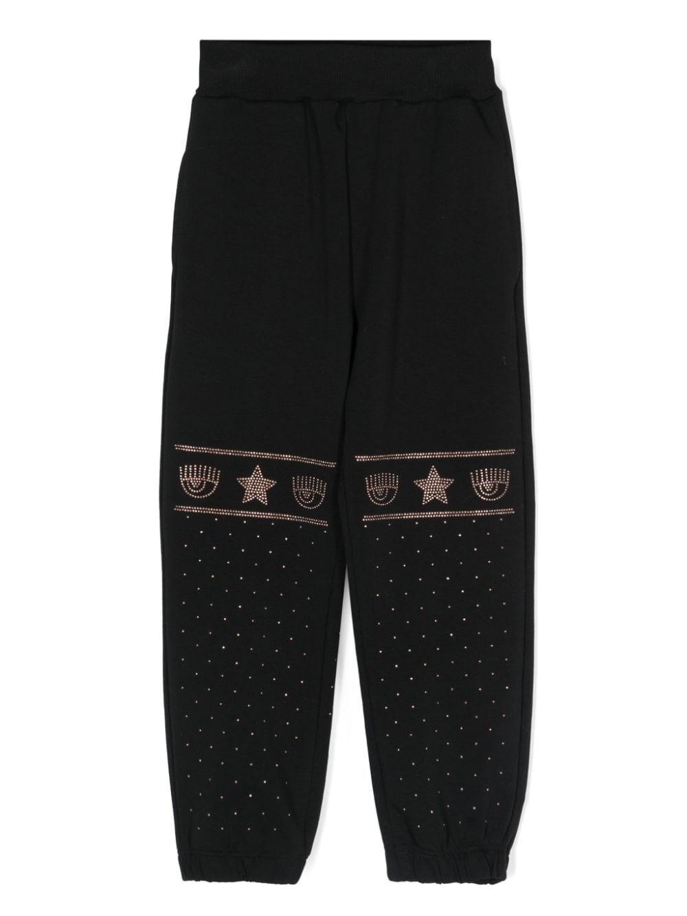 Chiara Ferragni Kids Maxi Logomania studded track pants - Black von Chiara Ferragni Kids