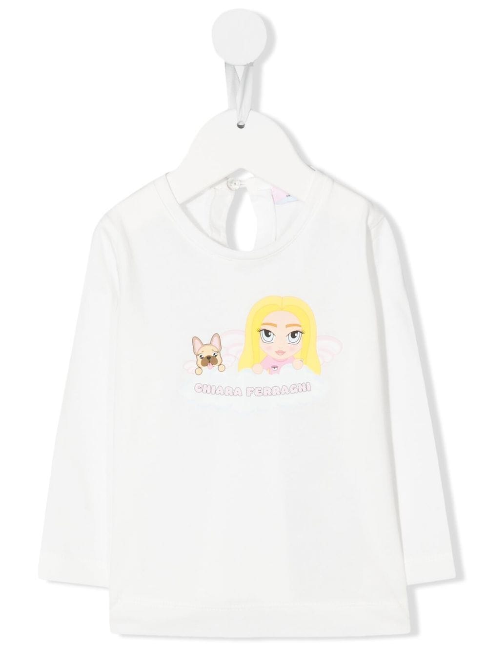 Chiara Ferragni Kids Mascotte long-sleeve top - White von Chiara Ferragni Kids