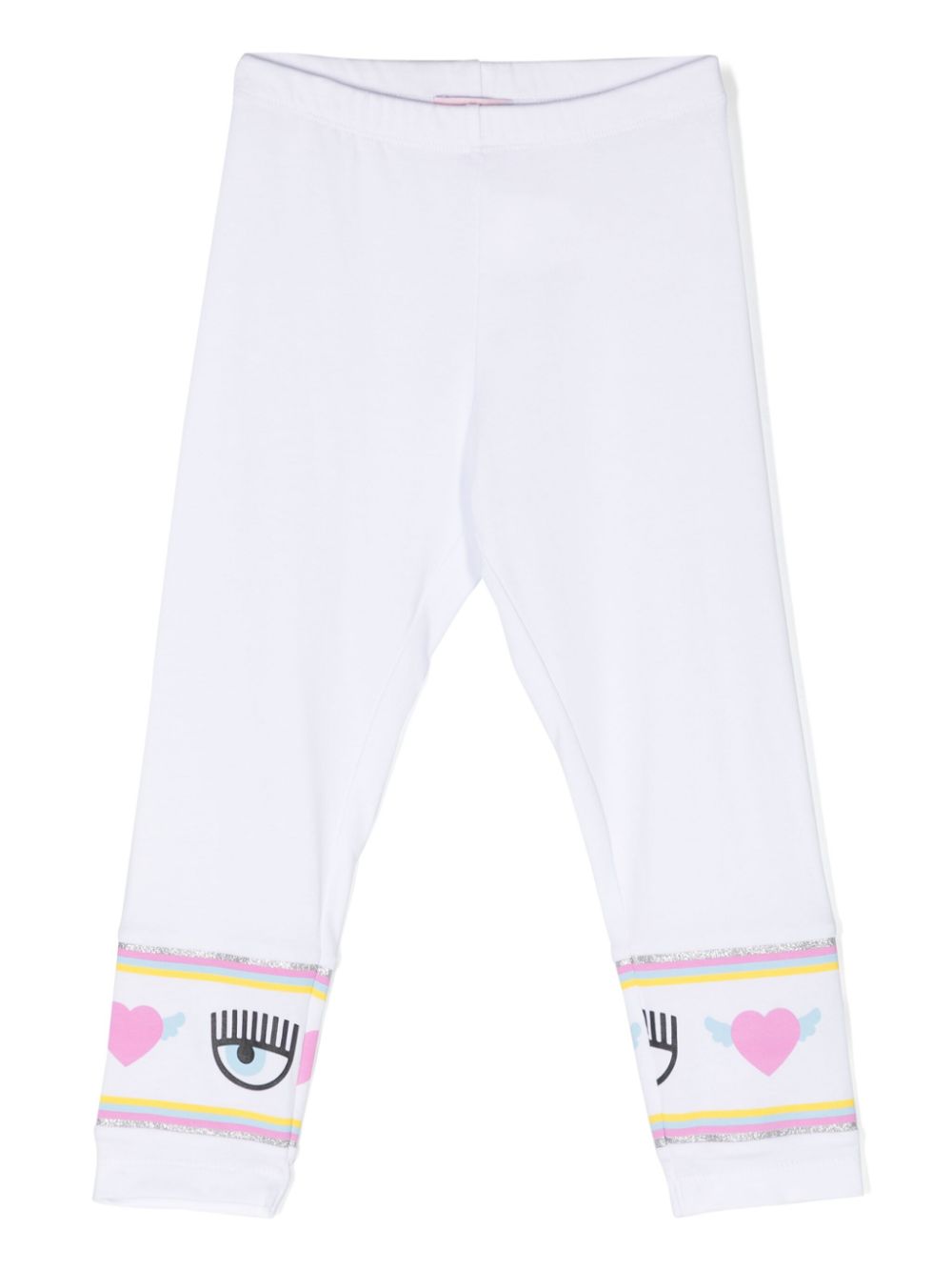 Chiara Ferragni Kids Maxi Logomania jersey leggings - White von Chiara Ferragni Kids