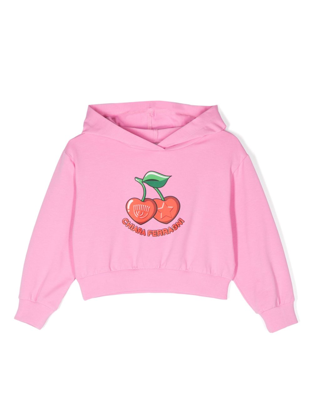 Chiara Ferragni Kids cherry-print cotton hoodie - Pink von Chiara Ferragni Kids