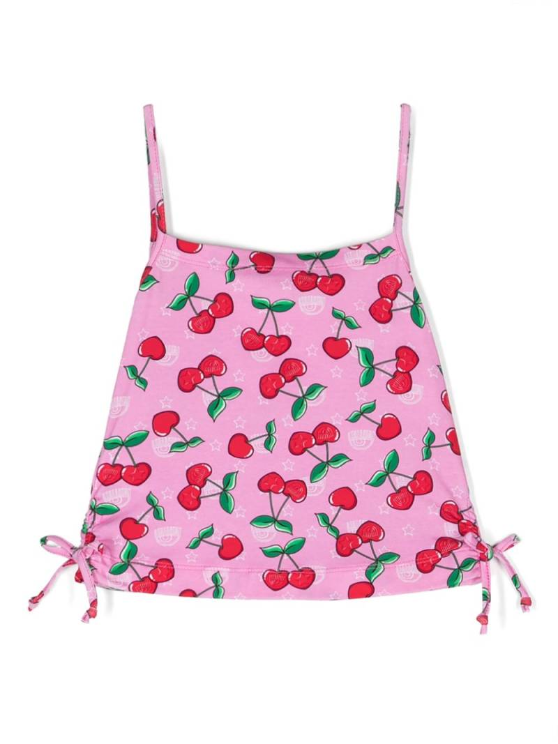 Chiara Ferragni Kids cherry-print spaghetti top - Pink von Chiara Ferragni Kids